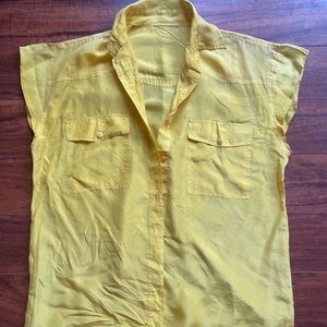 Yellow silk top